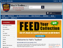 Tablet Screenshot of hallstoybox.com